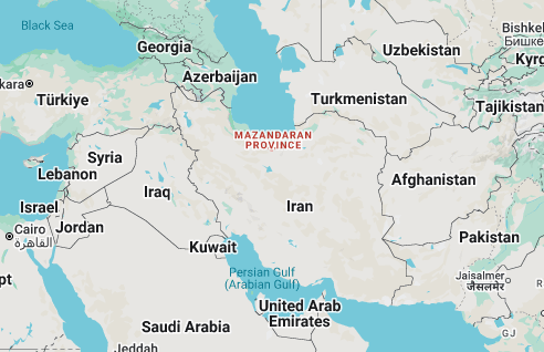 نقشه مازندران
